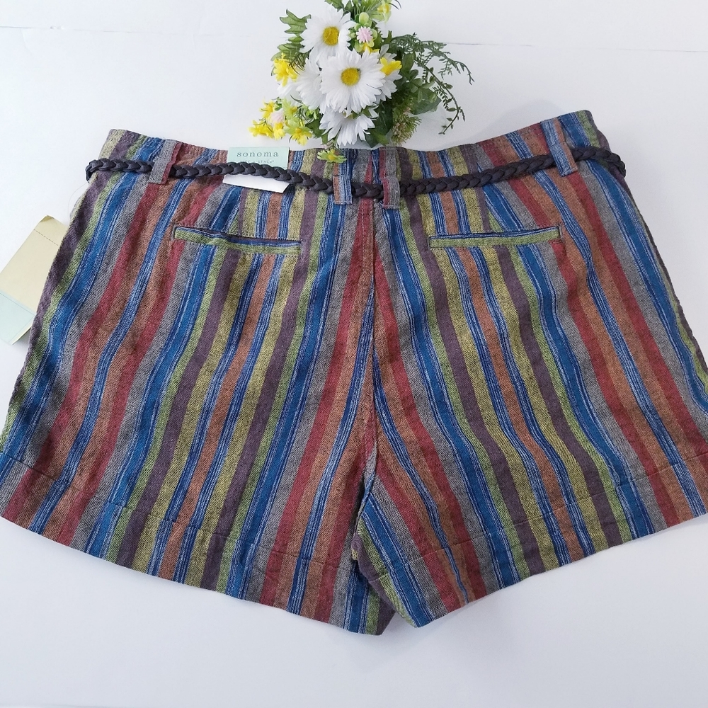 Sonoma Modern Fit Cotton/Linen Shorts Sz 16 NWT - Picture 4 of 8